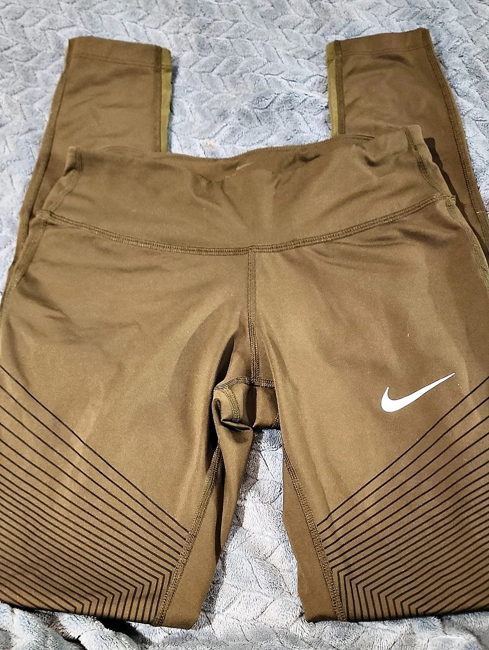 Nike Dri-FIT Running Leggings in Green/Brown Like New